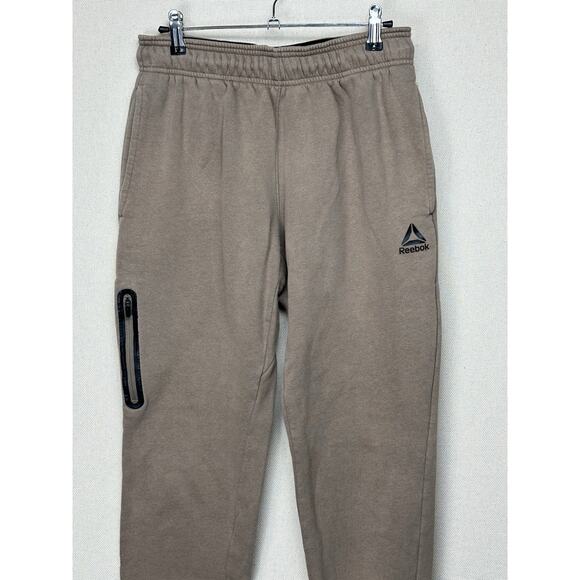 Reebok Sweatpants Men’s Small Adult Tan Jogger Pants Pockets Outdoors Crossfit - Picture 2 of 11